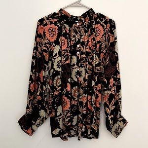 Women’s NWT Roller Rabbit Taos Adrianna Top Black Floral Paisley Print Sz Small